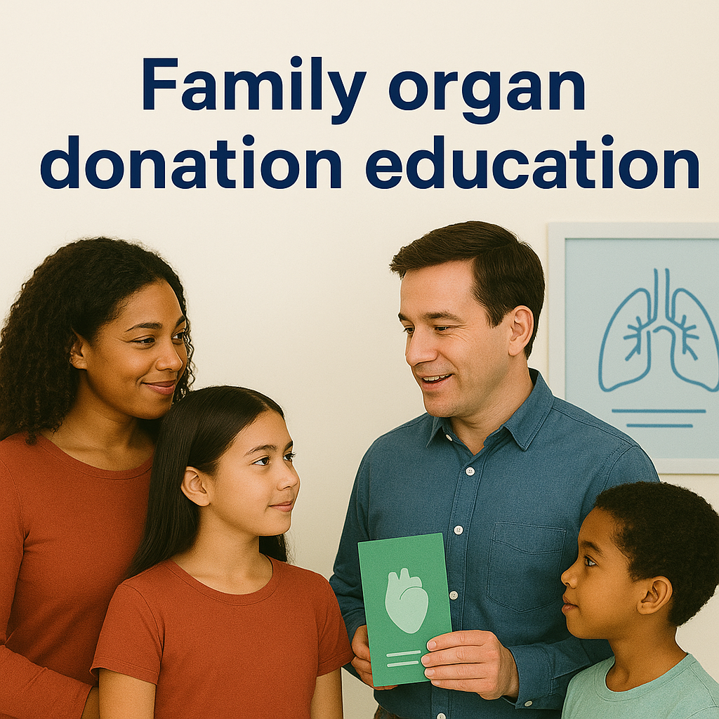 Learning about Family organ donation education with a healthcare educator.
