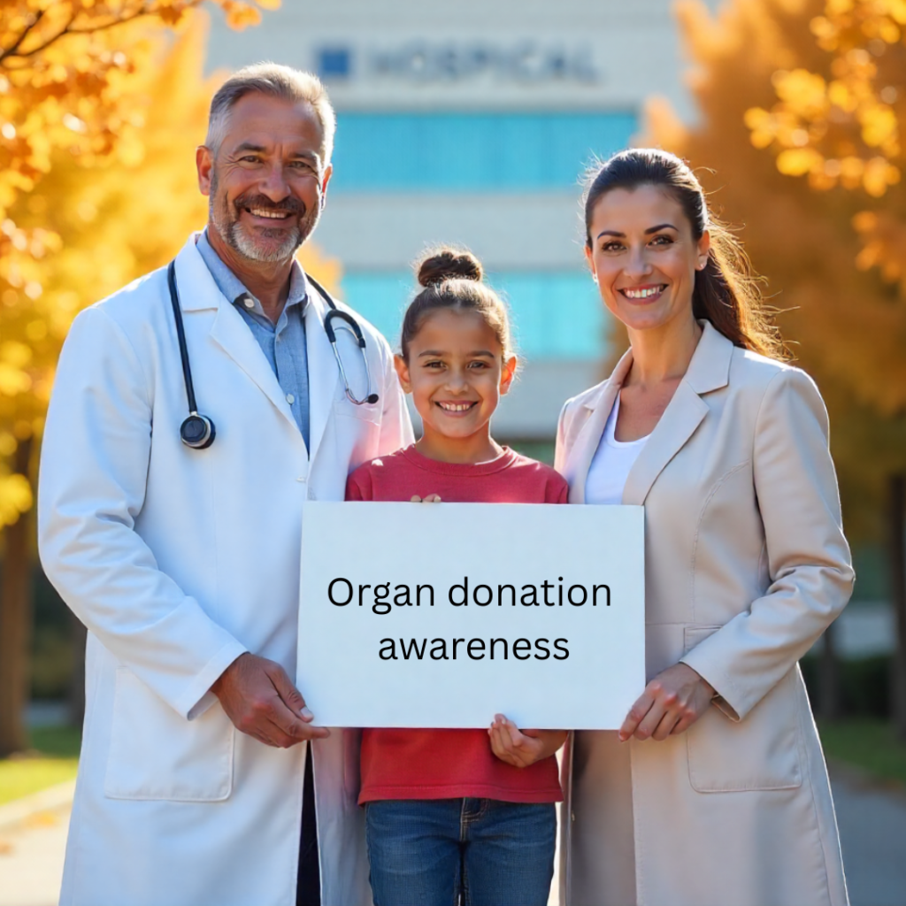Organ donation awareness message to encourage people.
