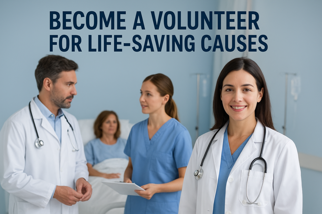 Become a volunteer for life-saving causes by helping communities.