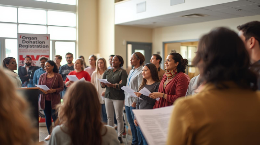 Signing organ donation registration form